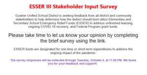 ESSER III Stakeholder Input Survey